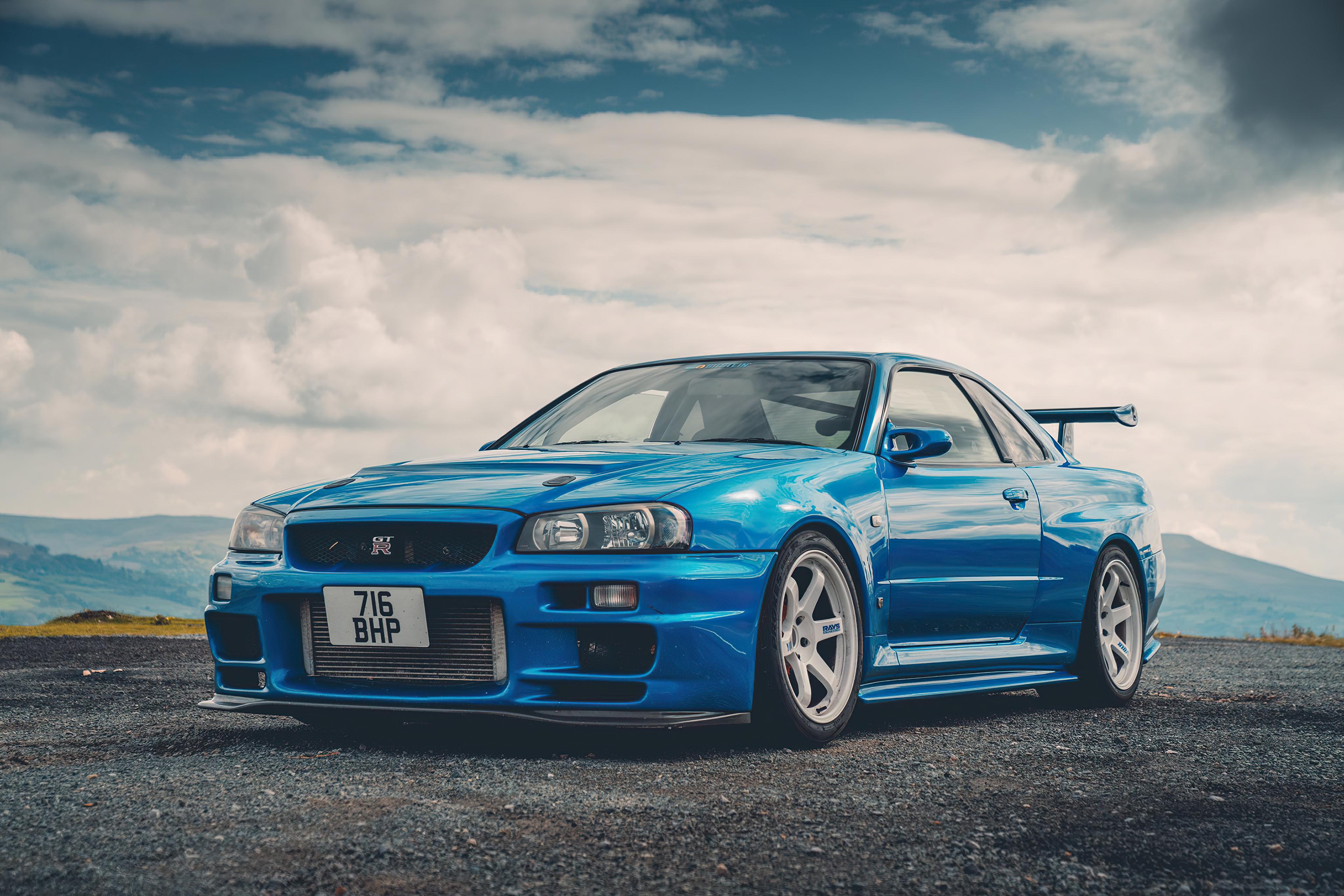 Nissan skyline r34 обои 4к