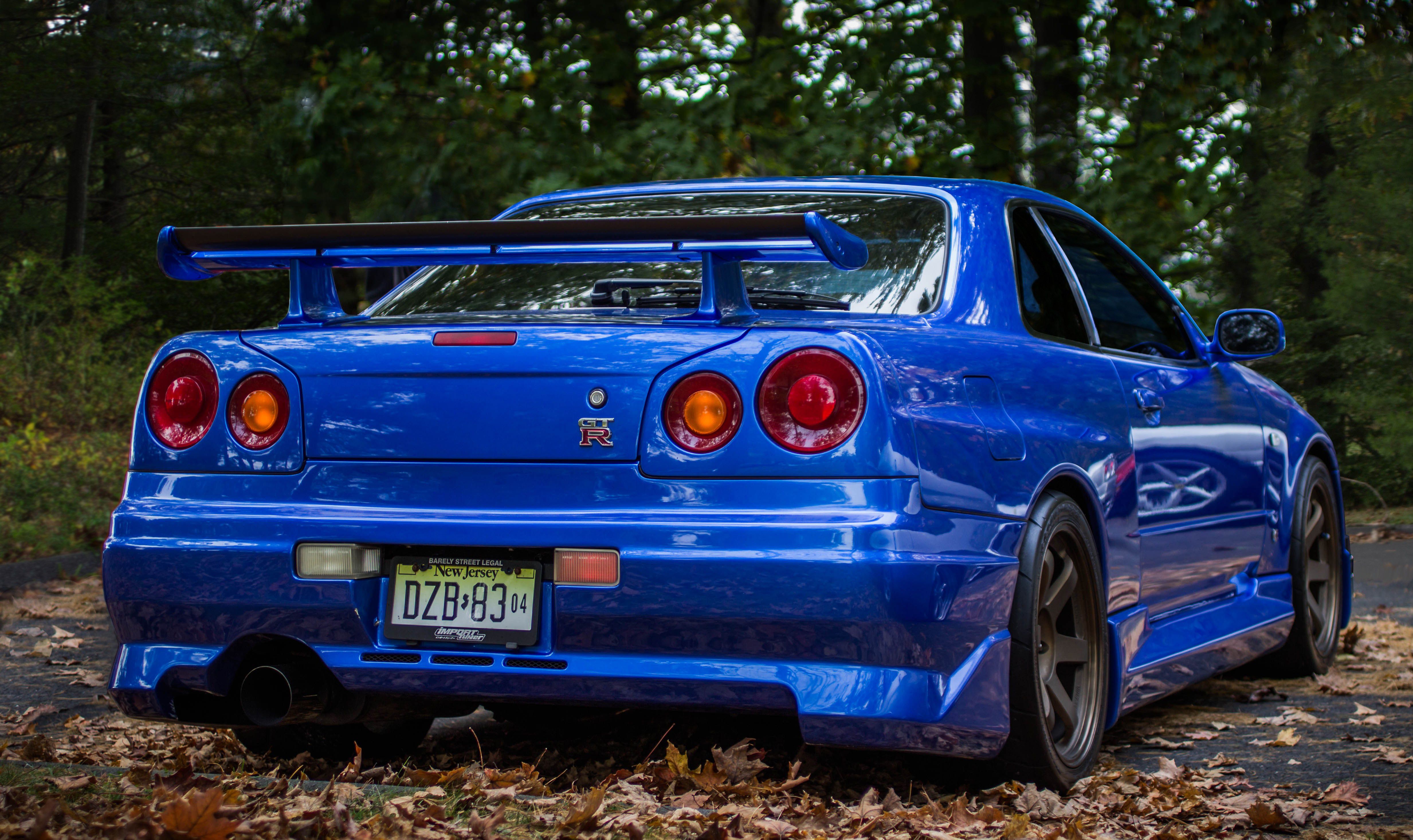 Nissan skyline r34 обои 4к