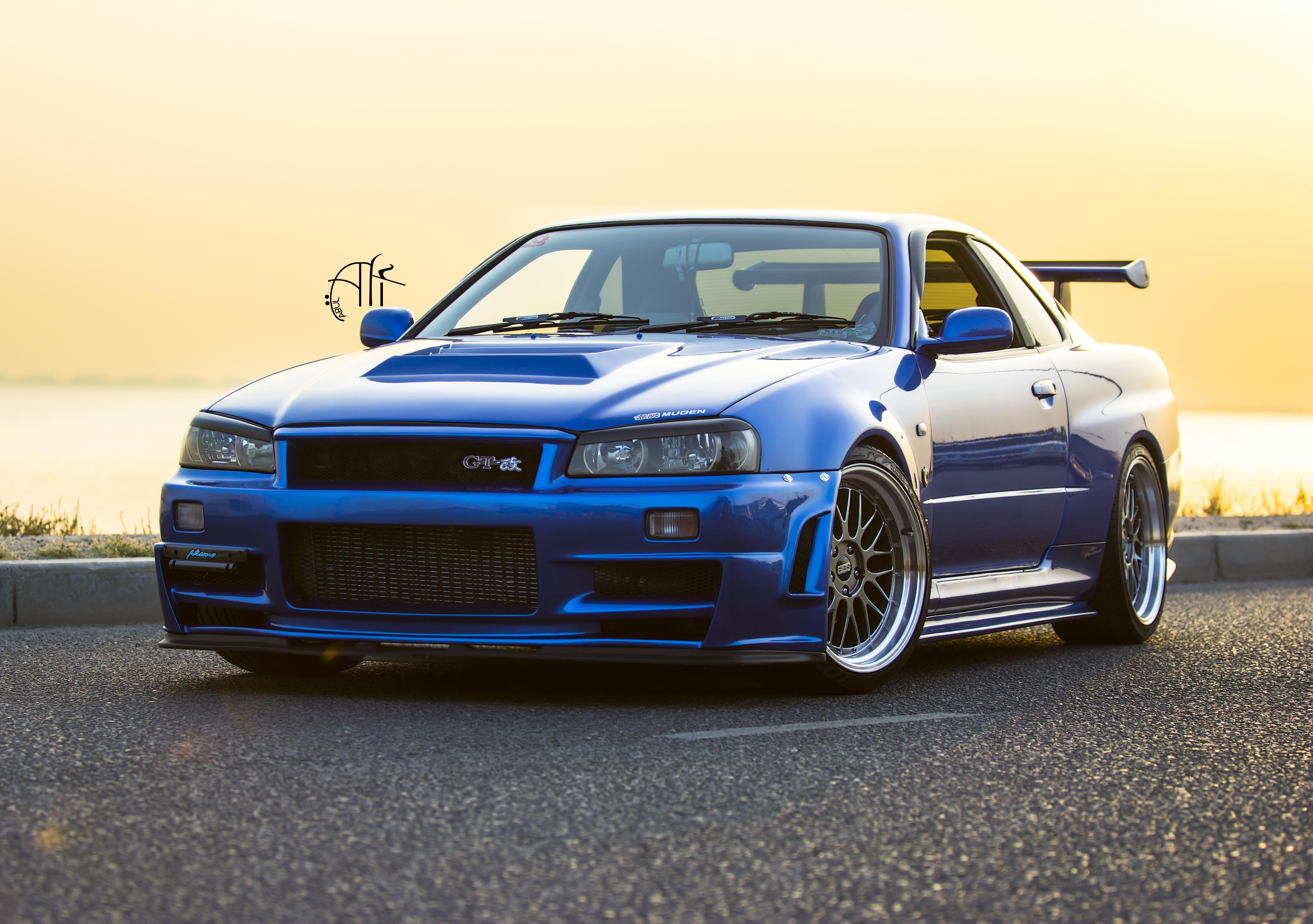 Nissan skyline r34 обои 4к