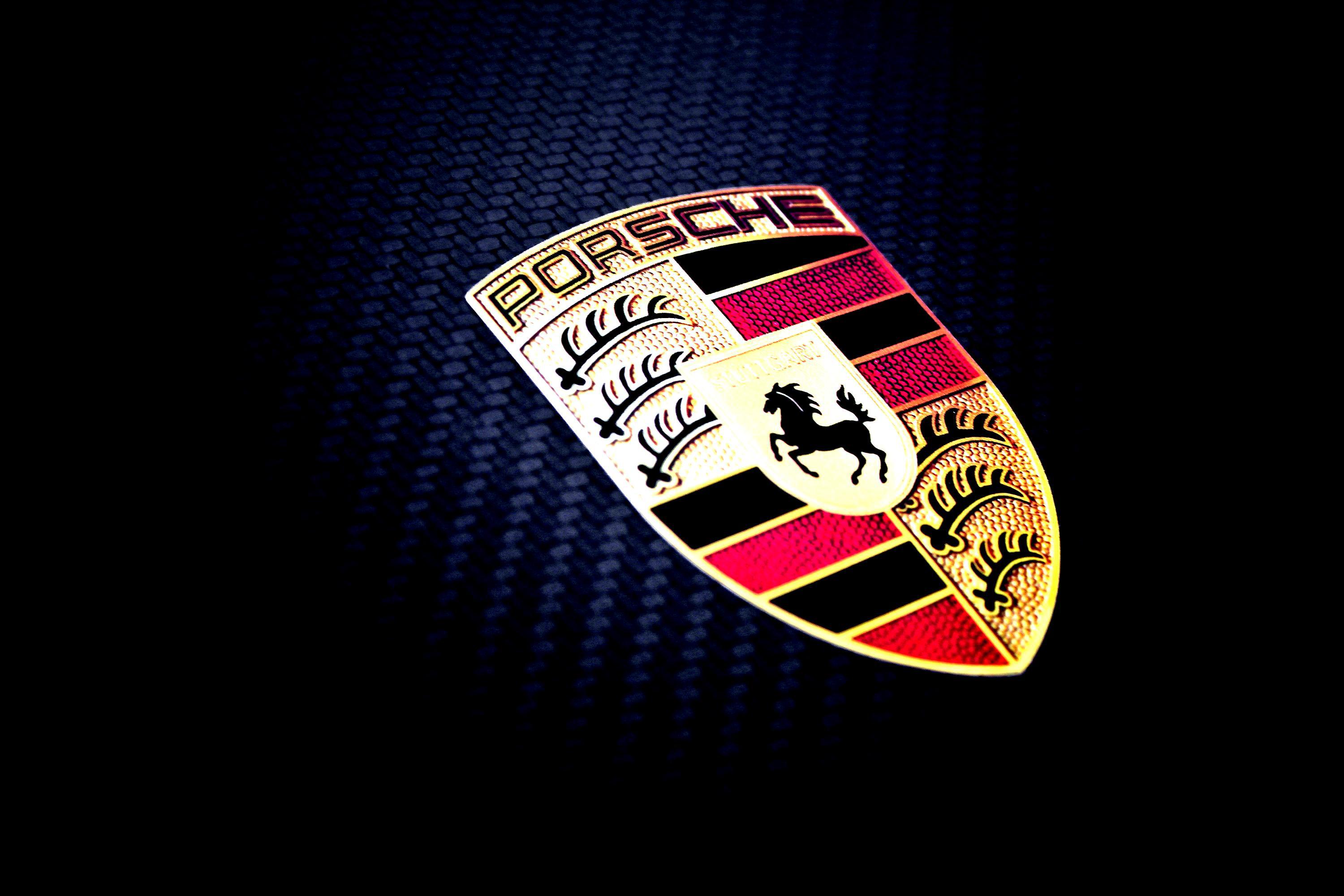 Porsche logo 4k