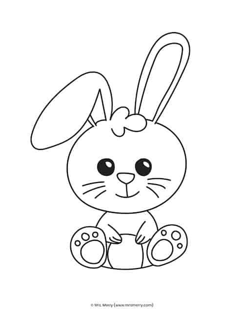 Раскраски Милый Кролик для Детей