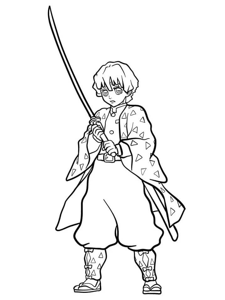 miroku coloring pages