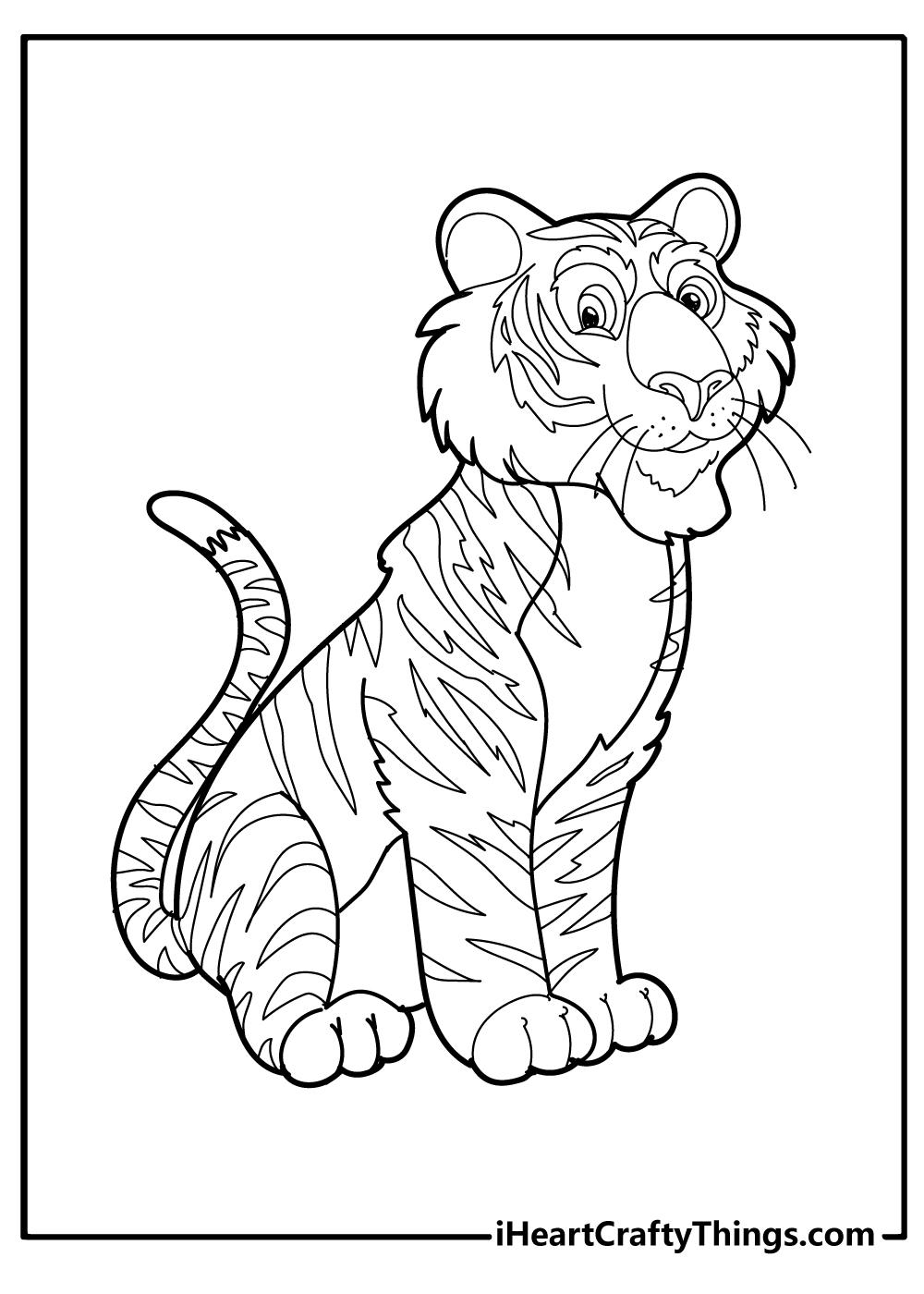 Easy colouring Tiger