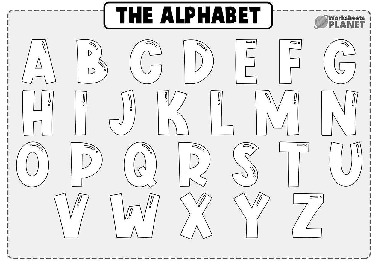 Alphabet раскраска