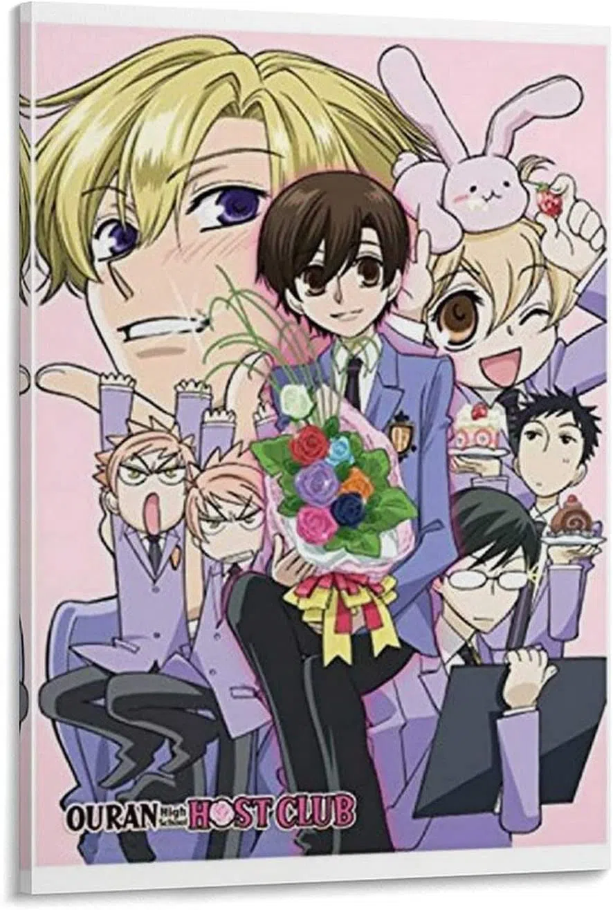 Аниме-плакат des Ouran High School Gastgeberclubs Takashi Morinozuka Mitsuk...