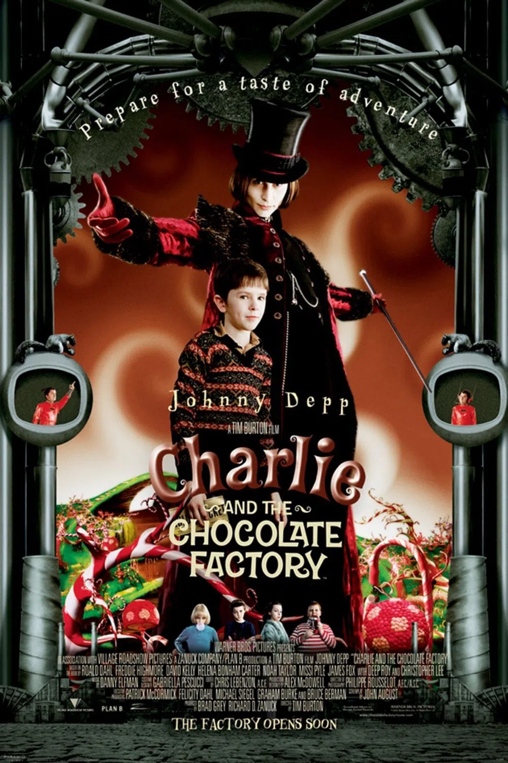 Через шоколадная фабрика. Тим Бертон Чарли и шоколадная фабрика.