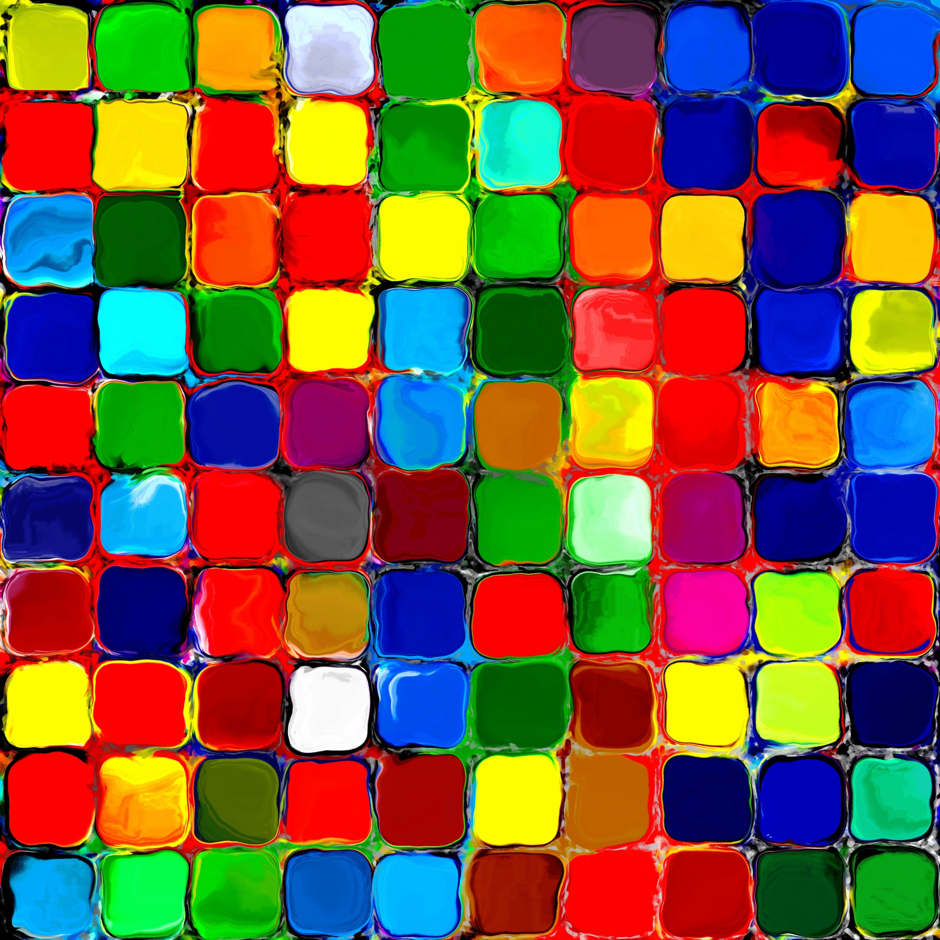 Мозаика на телефон. Цветные квадраты. Разноцветные квадратики. Разноцветные кубики. Цветная мозаика.